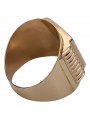 Anillo vintage de oro rosa con ónix para hombre csc013