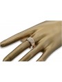 14K Rose Gold Men's Signet Ring with Zircon Stone csc018r