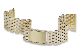 14K Yellow Gold Adjustable Bracelet for Men mbw005y