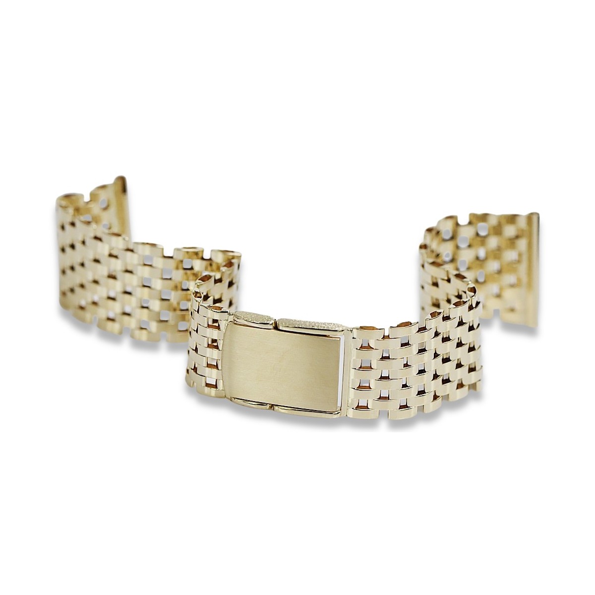 14K Yellow Gold Adjustable Bracelet for Men mbw005y