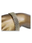 Bracelet en or jaune 14 carats ajustable mbw005y