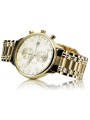 Reloj de pulsera Geneve de oro amarillo de 14k para hombre mw005ydg&mbw006yo