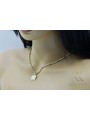 Heilige Mutter Medaillon & Corda Figaro 14k Goldkette pm001y&cc004y45