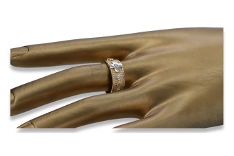 Ruso soviético rosa rosa 14k 585 oro Vintage anillo vrn001
