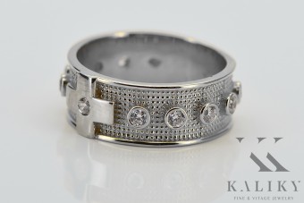 Кольцо для дамы с цирконом из белого золота 14k 585 crc002w crc002w