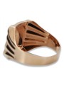 Anillo de sello para hombre, oro rosa 14K, sin piedras csn006r