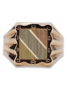 14K Rose Gold Men's Signet Ring, No Stones csn006r