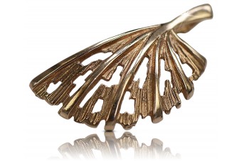 "Colgante Vintage de Hoja en Oro Rosa Antiguo de 14k Sin Piedras" vpn015 vpn015
