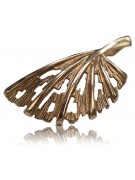 "Pendentif feuille vintage en or rose 14 carats 585 sans pierres" vpn015 vpn015