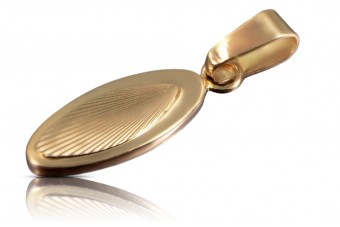 "Pendiente Ovalado Antiguo sin Piedras en Oro Rosa de 14k Original" vpn017 vpn017