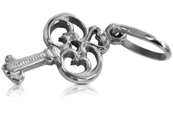 Colgante llave vintage en Plata de Ley 925 vpn019s