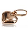 "Classic Vintage 14k Rose Gold Heart Pendant - No Stones" vpn024 vpn024