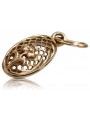 "Pendentif Fleuri Vintage en Or Rose 14 Carats 585 sans Pierres" vpn036 vpn036