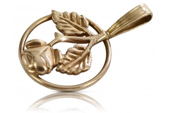 "Elegantes Keine Steine Vintage-Roségold 14k 585 Gold Anhänger" vpn050 vpn050