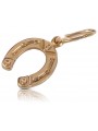 "No Stones Original Vintage 14K Rose Gold Horseshoe Pendant" vpn052 vpn052