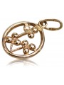 "No Stones, Original Vintage 14K Rose Gold Leaf Pendant" vpn064 vpn064