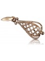 "Charme Vintage, Pendentif Feuille en Or Rose 14 carats 585 Sans Pierres" vpn082 vpn082