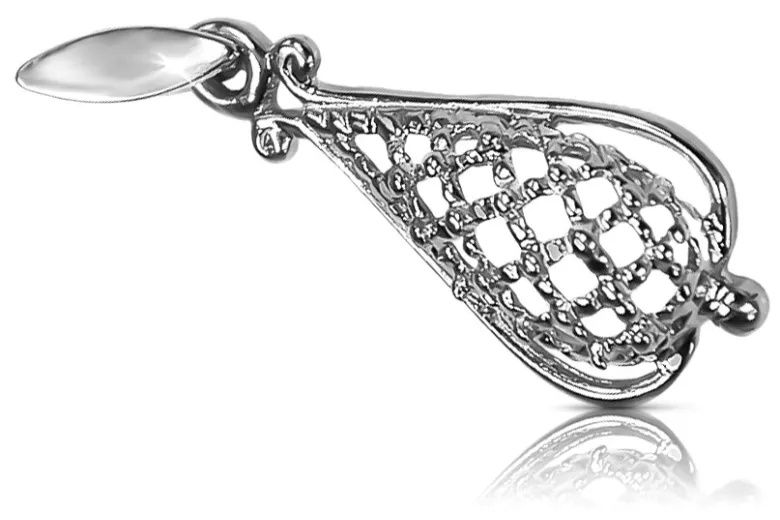 Pendentif Vintage en Argent Sterling 925, Pas de Pierre vpn082s