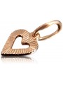 "Pendentif Coeur Vintage en Or Rose 14 carats 585 sans Pierres" vpn087 vpn087