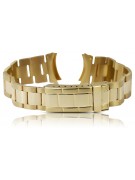 14 Karat Gelbgold Rolex-Stil Armband-Uhr für Herren mbw017y