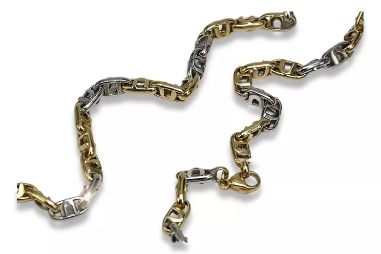 Italian 14K Yellow White Gold Chain - Classic Elegance cc024yw