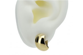 Pendientes de oro amarillo italiano 14k, Sin piedra. cen030y