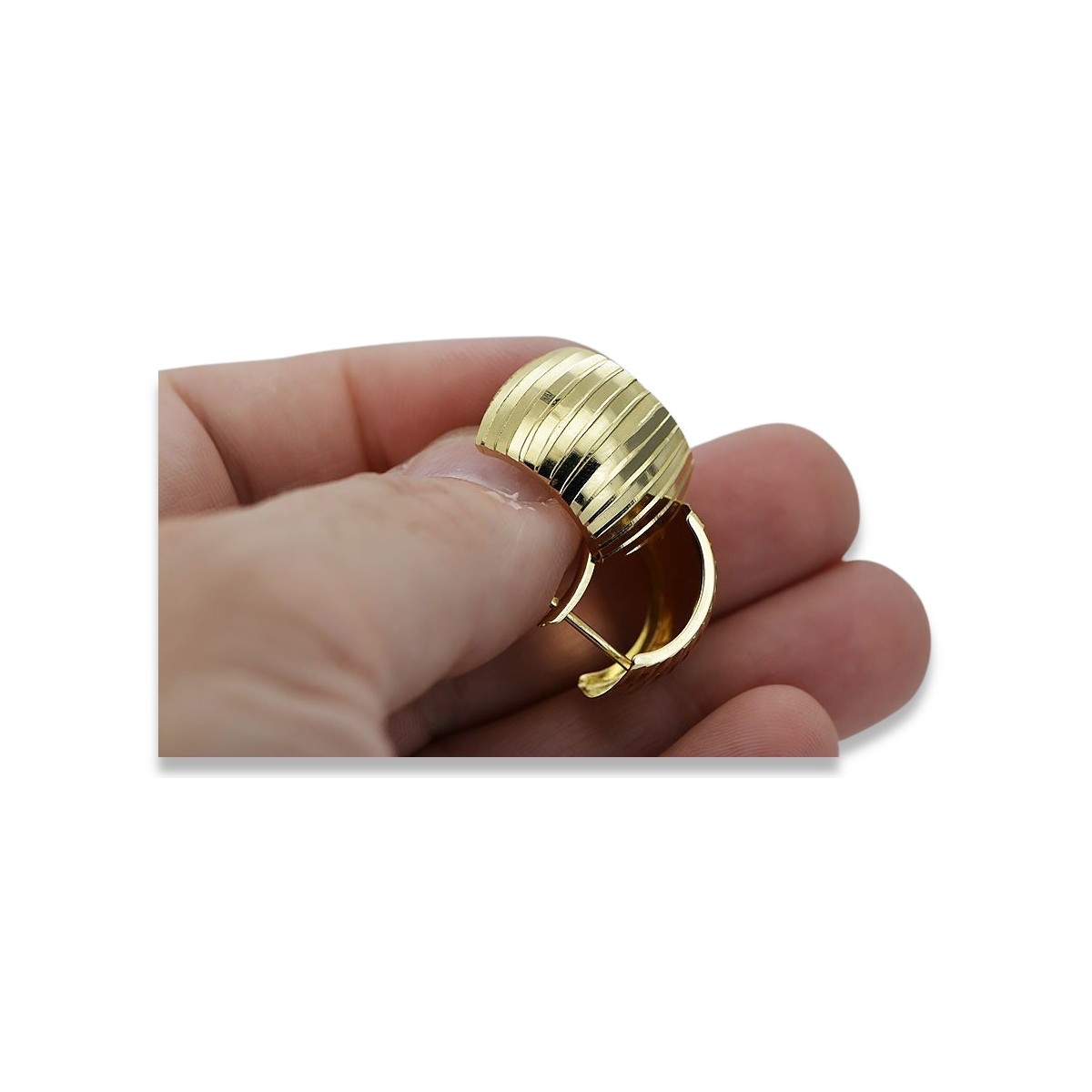 Pendientes de oro de 14k ★ https://zlotychlopak.pl/es/ ★ Oro fino 585 333 Barato!