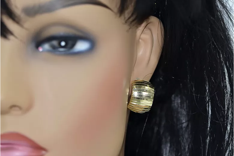 Pendientes de oro de 14k ★ https://zlotychlopak.pl/es/ ★ Oro fino 585 333 Barato!