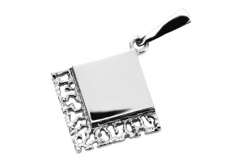 Pendentif feuille vintage en argent sterling 925, Pas de pierre vpn041s