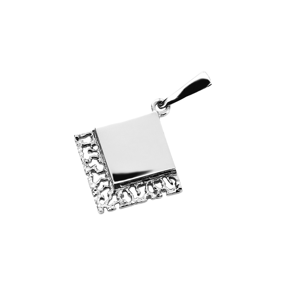 Pendentif feuille vintage en argent sterling 925, Pas de pierre vpn041s