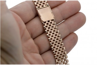 14K Rose Gold Adjustable Men's Watch Bracelet mbw003r