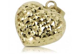 14 Karat Gelbgold Herzanhänger - Modern und Schön cpn015y