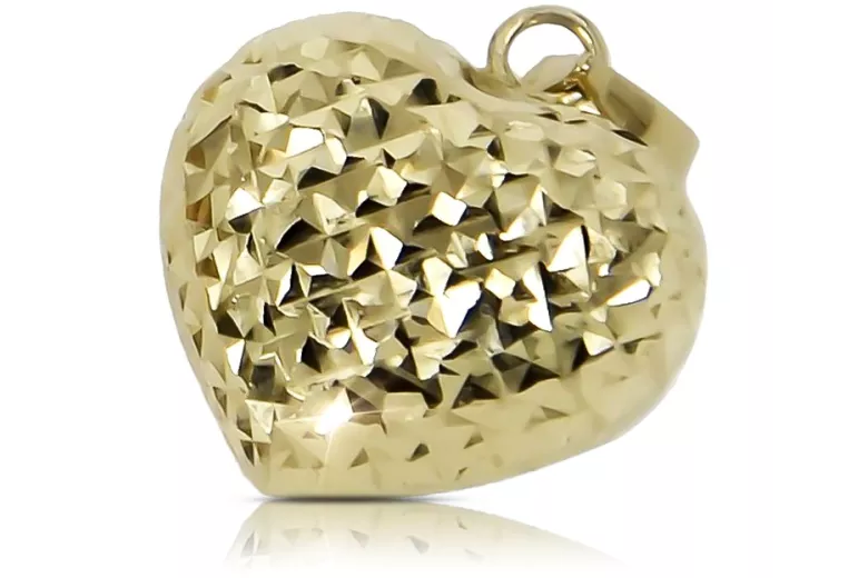 Pendentif ★ coeur en or zlotychlopak.pl ★ Echantillon d’or 585 333 prix bas