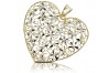 Colgante de corazón de oro blanco y amarillo de 14k. cpn002yw