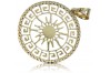 Pendentif soleil en or jaune 14 carats magnifique cpn040y