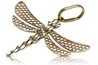 Pandantiv Dragonfly din aur galben 14K cpn041y