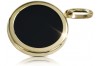 "Chic 14K Yellow White Gold Greek Onyx Pendant" cpc033yw cpc033yw