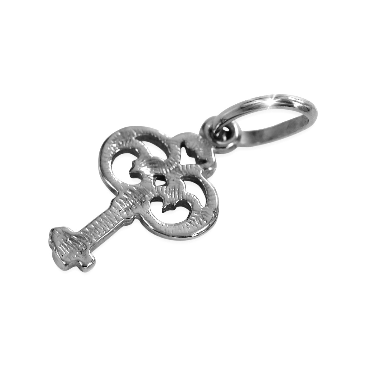 Sterling Silver 925 Vintage Key Pendant - No Stone vpn019s