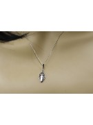 Sterling Silver 925 Vintage Leaf Pendant - No Stone vpn081s