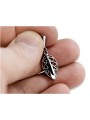 Pendentif feuille vintage en argent sterling 925 vpn081s