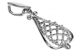 Sterling Silver 925 Vintage Pendant, No Stone Jewelry Piece vpn082s