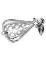 Sterling Silver 925 Vintage Pendant, No Stone Jewelry Piece vpn082s