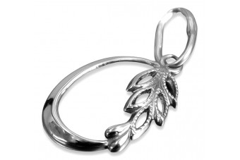 Pendentif feuille vintage en argent sterling 925, Pas de pierre vpn084s