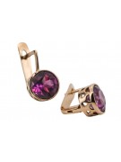 "Edle Amethyst Ohrringe in Original Vintage-Roségold 14 Karat" vec107 vec107