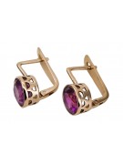 "Edle Amethyst Ohrringe in Original Vintage-Roségold 14 Karat" vec107 vec107