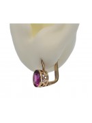 "Edle Amethyst Ohrringe in Original Vintage-Roségold 14 Karat" vec107 vec107