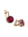 "Classic Ruby Accents in 14K Rose Gold Vintage Earrings" vec107 vec107