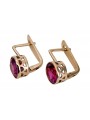 "Boucles d'oreilles Rubis vintage en Or rose 14 carats 585" vec107 vec107