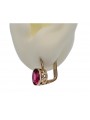 "Classic Ruby Accents in 14K Rose Gold Vintage Earrings" vec107 vec107