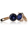 "Classic Sapphire Accents in Original 14K Rose Gold Earrings" vec107 vec107